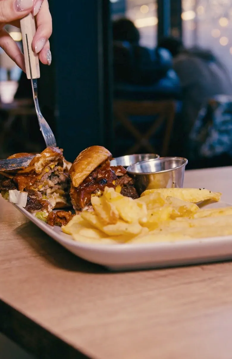 Smash burger közelről